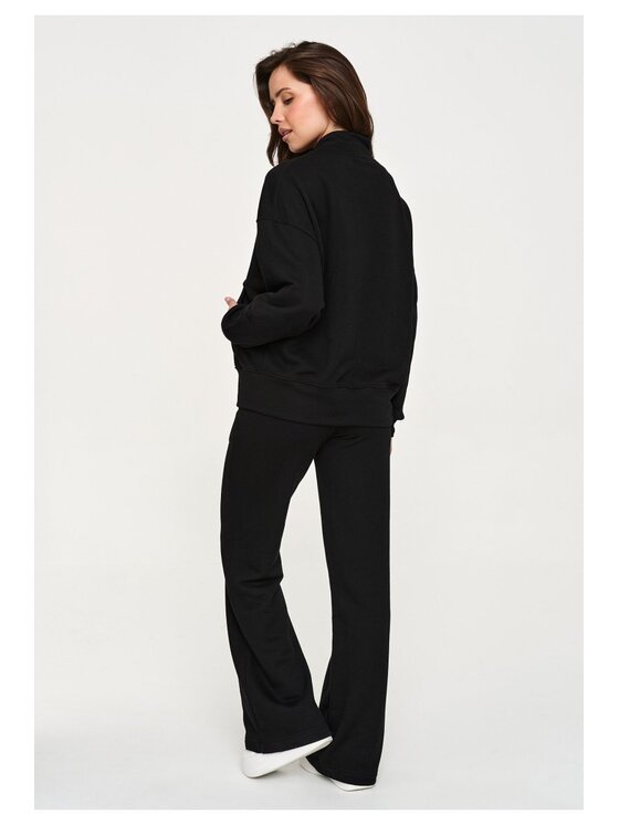 Makadamia Makadamia Dres M949 Czarny Loose Fit