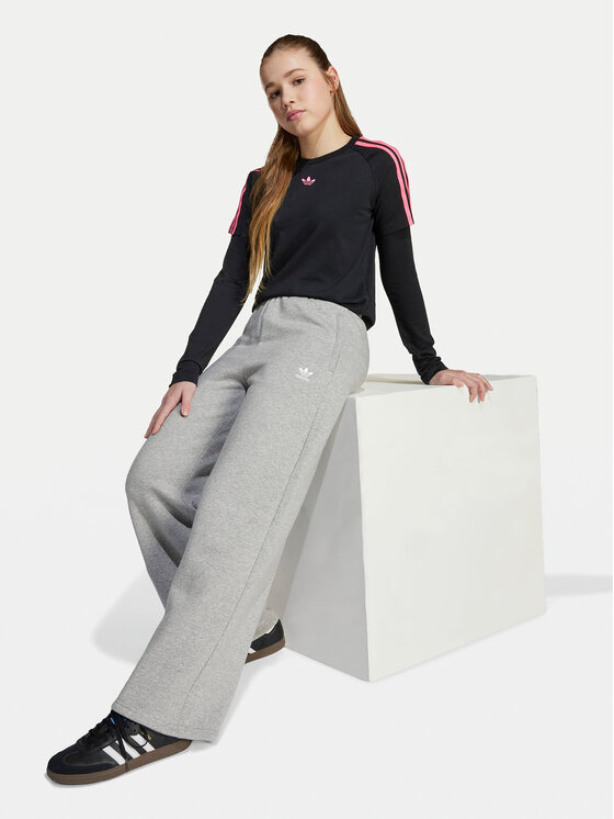 adidas adidas Teplákové nohavice JX2781 Sivá Wide Leg