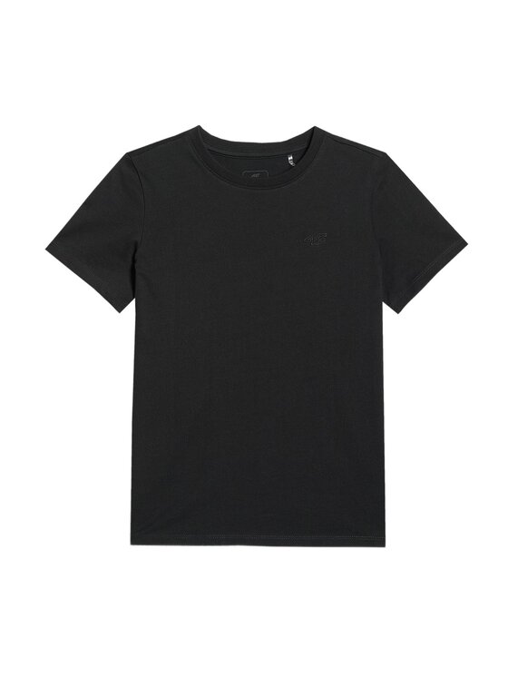 4F 4F T-Shirt BASIC+ Czarny Regular Fit