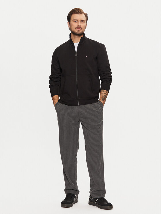 Tommy Hilfiger Tommy Hilfiger Majica dugih rukava Essential MW0MW38083 Crna Regular Fit