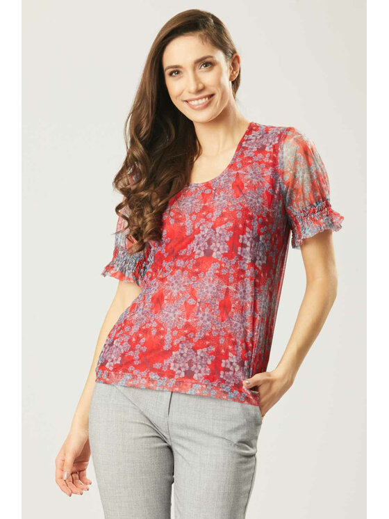 QUIOSQUE QUIOSQUE Blúzka LEA BLOUSE Červená Regular Fit