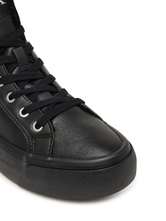 Calvin Klein Calvin Klein Sneakers Vulc Flatf Mid Laceup Lth Fur HW0HW03234 Schwarz