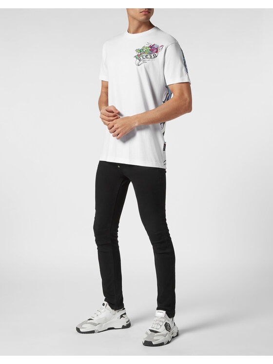 PHILIPP PLEIN PHILIPP PLEIN T-Shirt 19141 Biały Regular Fit