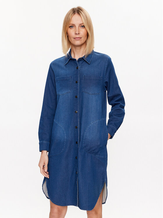 Olsen Rochie de zi 13001673 Albastru Regular Fit