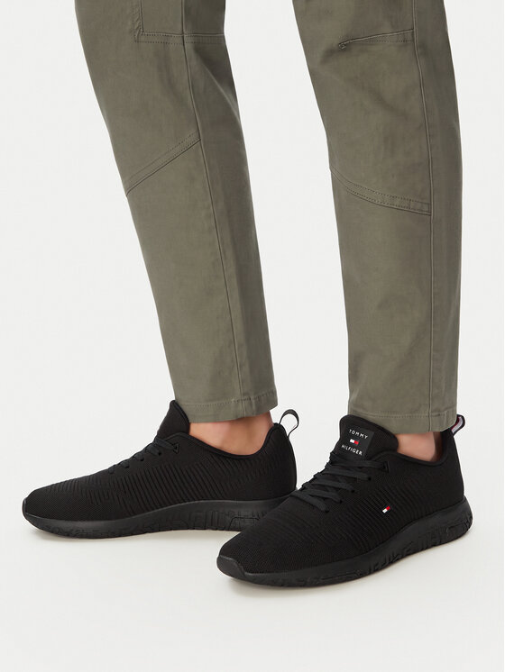Tommy Hilfiger Tommy Hilfiger Sneakers Corporate Knit Rib Runner FM0FM02838 Schwarz