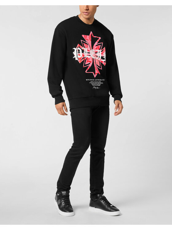 PHILIPP PLEIN PHILIPP PLEIN Bluza 25965 Czarny Regular Fit