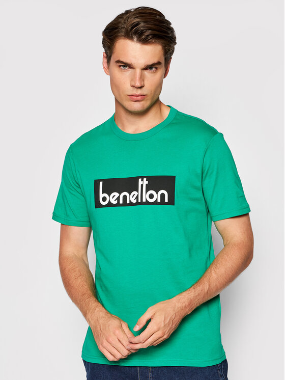 United Colors Of Benetton United Colors Of Benetton T-Shirt 3096J17H6 Zielony Regular Fit