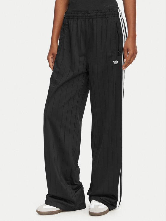 adidas Pantaloni trening Pinstripe Firebird KS6787 Negru Loose Fit