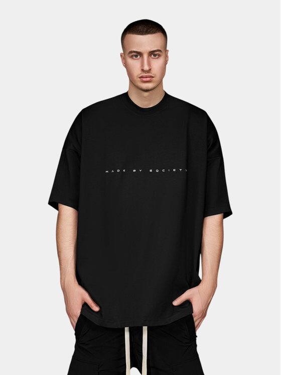 MADE BY SOCIETY MADE BY SOCIETY T-Shirt Tricou Iconic Era -T17110 Czarny Basic Fit
