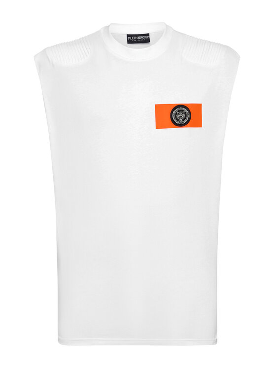Plein Sport Plein Sport Tank top 14171 Biały Regular Fit