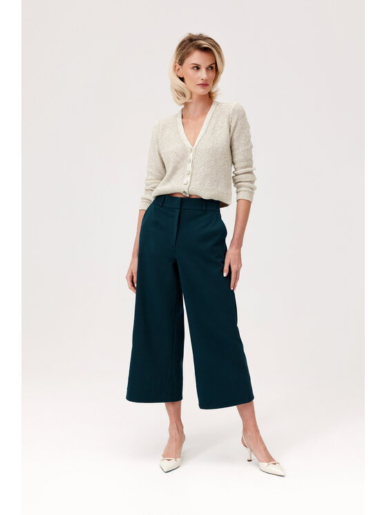 TOTU TOTU Spodnie damskie CULOTTE Granatowy Wide Leg