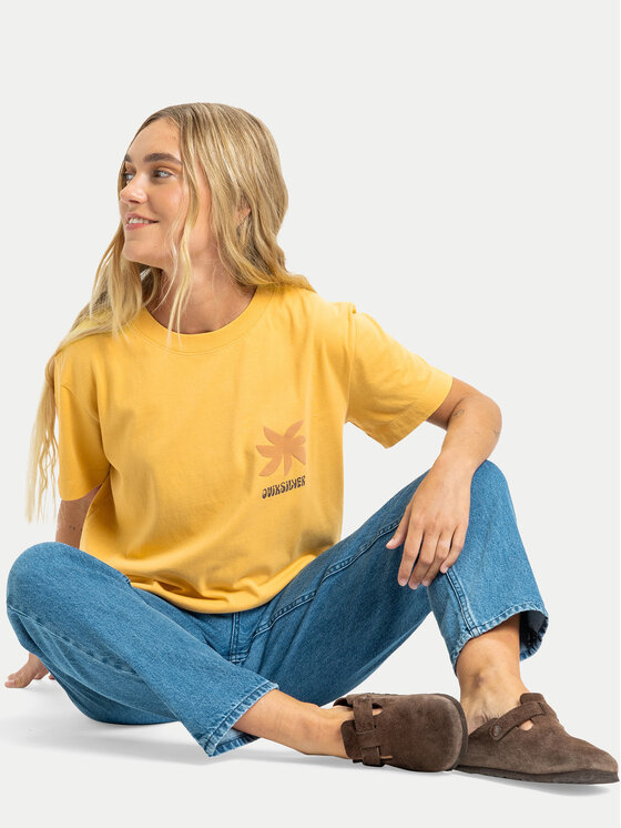 Quiksilver Quiksilver T-särk Standard  EQWZT03197 Kollane Regular Fit