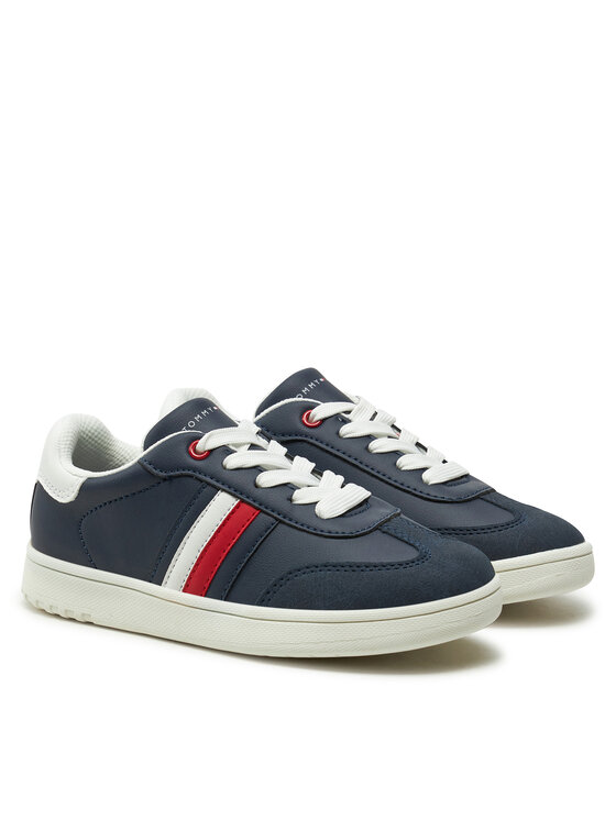 Tommy Hilfiger Tommy Hilfiger Сникърси Stripe Low Cut Lace-Up Sneaker T3X9-33851-1269 M Тъмносин