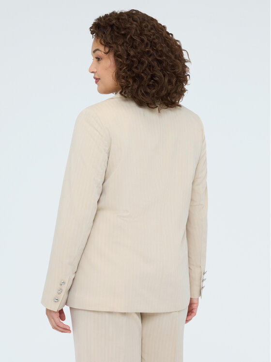 Fiorella Rubino Fiorella Rubino Marynarka Q008T200274N0R2 Kremowy Slim Fit