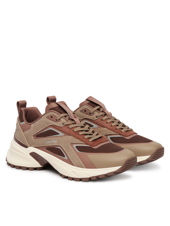 Calvin Klein Calvin Klein Сникърси Hike Runner Ck Stripe Refl Su HW0HW03107 Кафяв