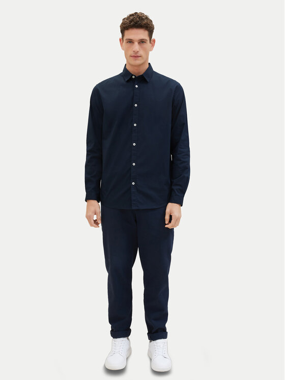 Tom Tailor Tom Tailor Koszula 1037435 Granatowy Regular Fit