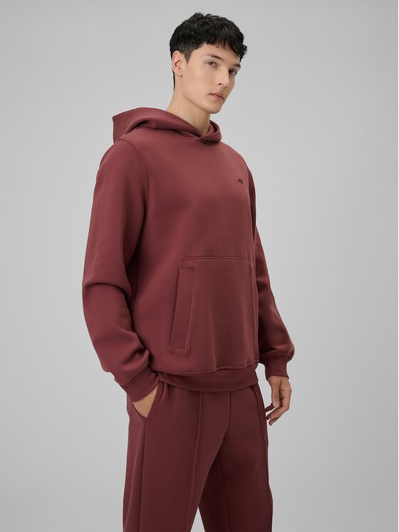 4F 4F Felpa 4FRSS26TSWSM2793-60S Rosso Regular Fit