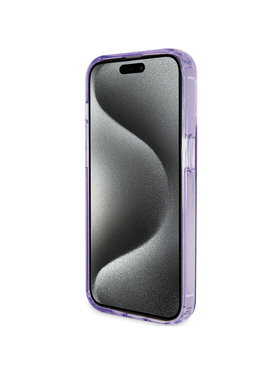Guess Guess Etui na telefon iPhone 15 Pro Fioletowy