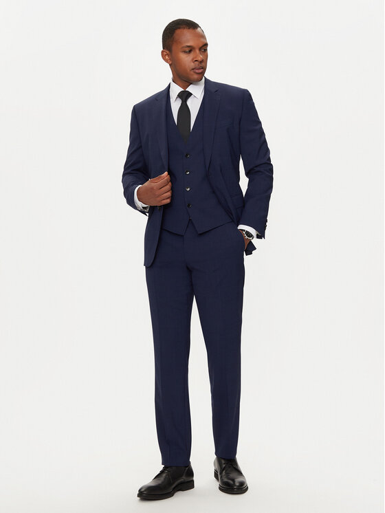 Boss Odijelo H-Huge 50521724 Tamnoplava Slim Fit