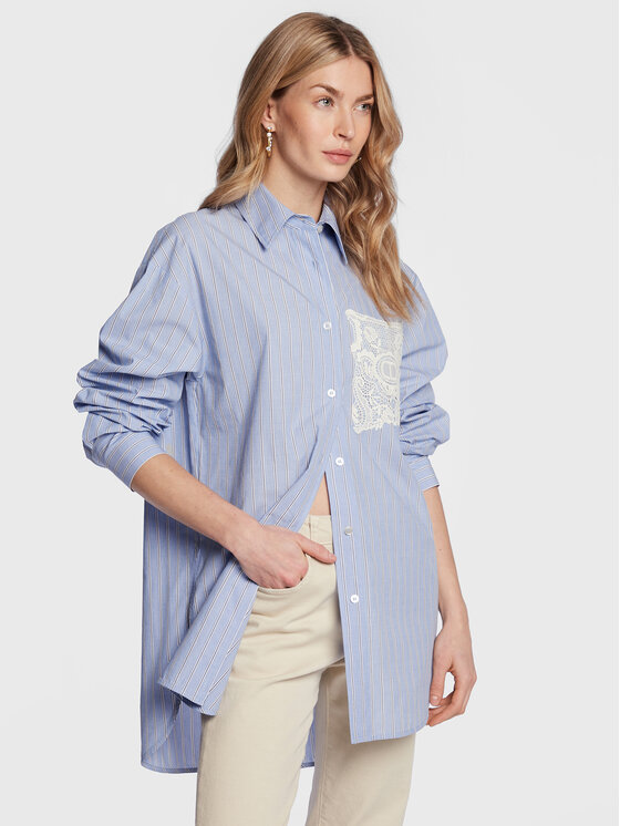 TWINSET Cămașă 231TP2150 Albastru Regular Fit