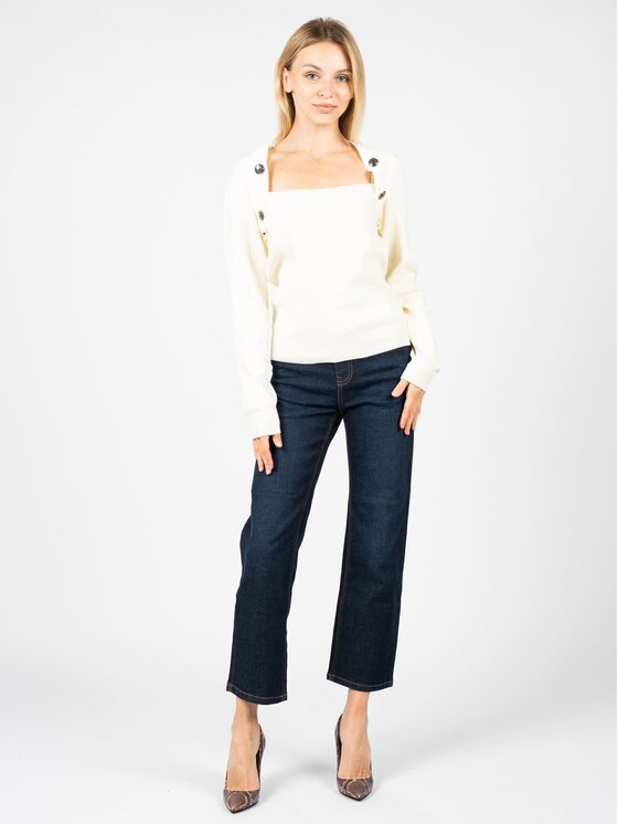 Silvian Heach Silvian Heach Sweter PGA22297MA Écru Slim Fit