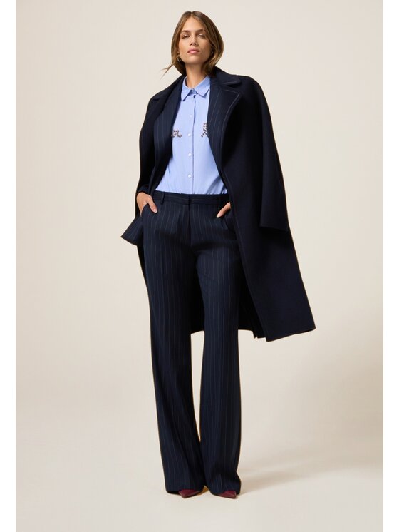 Oltre Oltre Pantaloni di tessuto P060R008985N0Z4 Blu Flare Fit