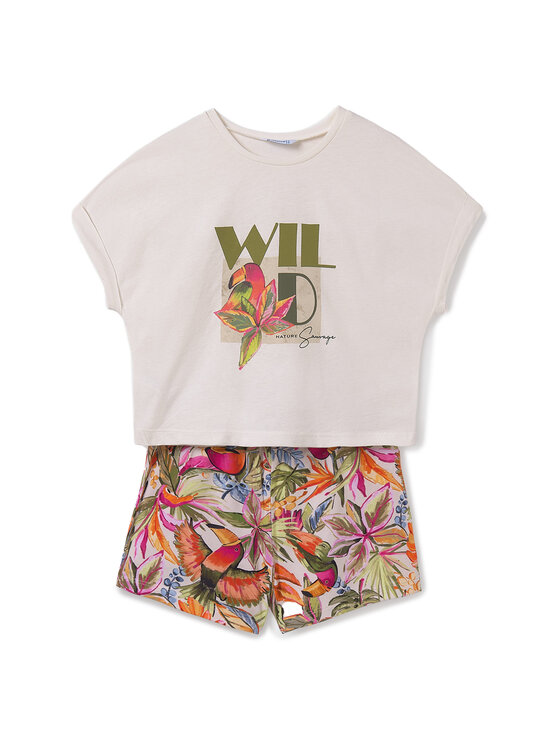 Komplet t-shirt i spodenki Mayoral, Rozmiar 16Y, Kolorowy, 6221