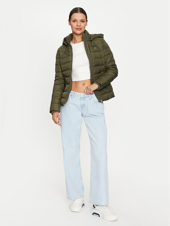 Tommy Jeans Tommy Jeans Žieminė striukė Basic DW0DW18311 Žalia Slim Fit