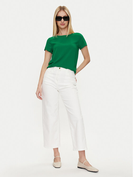 Vila Vila T-Shirt Paya 14067404 Zelená Regular Fit