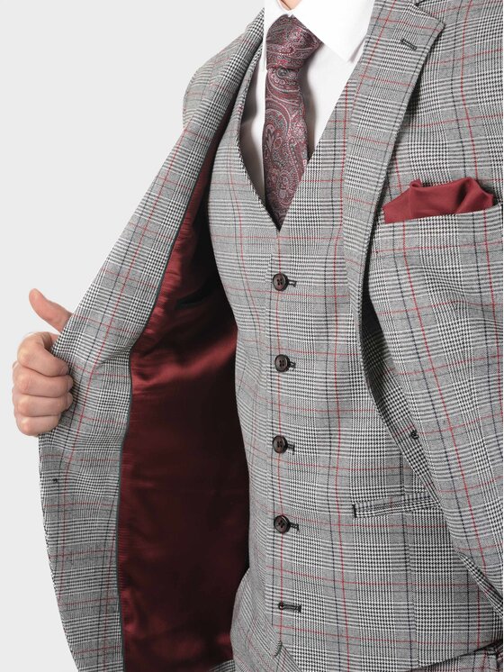 Evenemen Evenemen Marynarka Jocker Red Szary Slim Fit