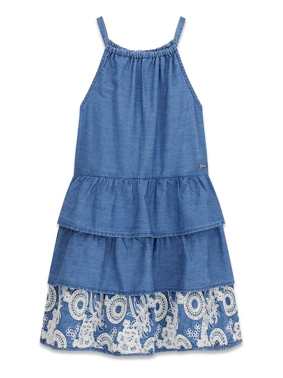 Guess Kids Guess Kids Sukienka codzienna 182671 Niebieski Classic Fit