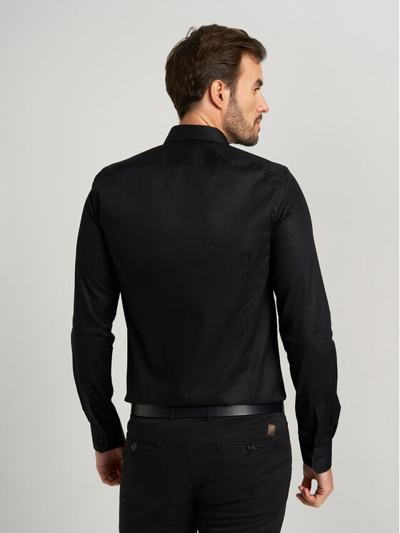 Willsoor Willsoor Koszula s196556sl Czarny Slim Fit