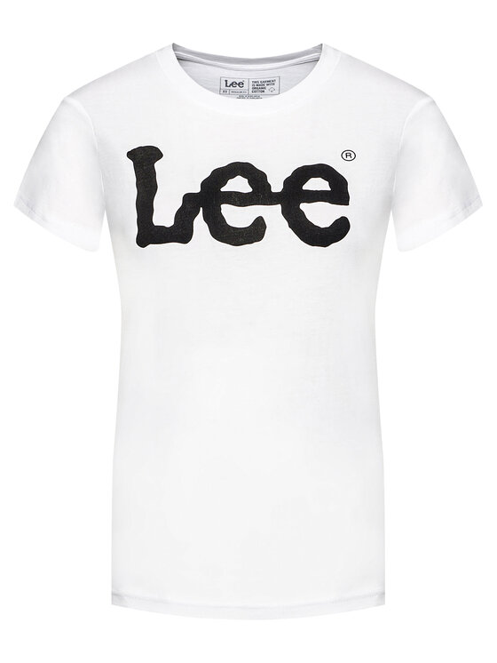 Lee Lee Póló Logo Tee L42UER12 112109470 Fehér Regular Fit