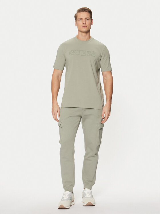 Guess Guess Pantaloni trening Z4YB08 K9V31 Verde Regular Fit