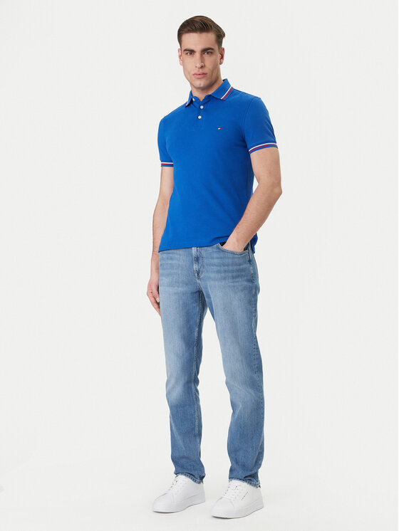 Tommy Hilfiger Tommy Hilfiger Polo Seasonal MW0MW39993 Niebieski Slim Fit