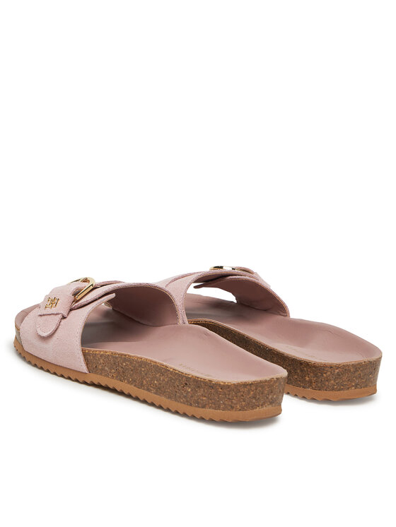 Tommy Hilfiger Tommy Hilfiger Natikače Soft Suede Adjustable Mule FW0FW08809 Ružičasta