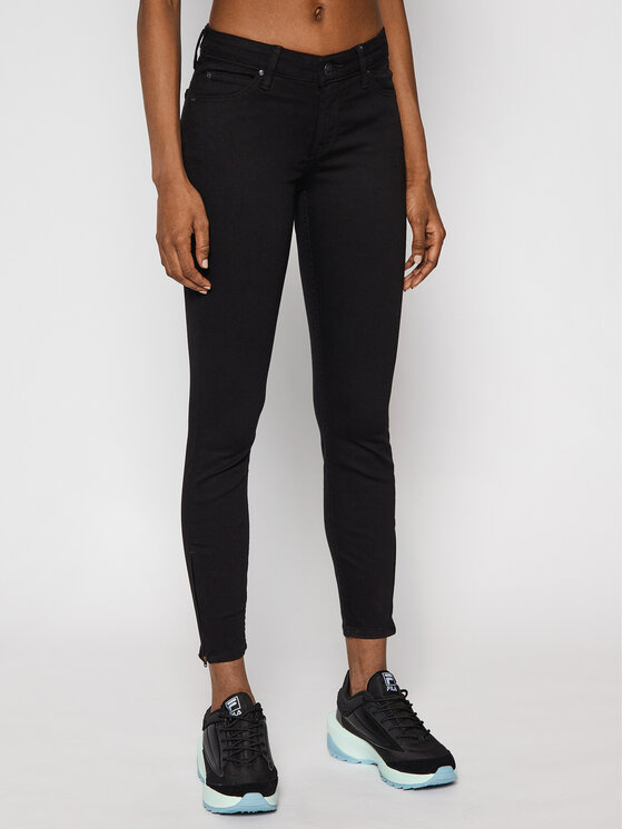 Lee Jeansy Scarlett Cropped L30CFS47 112106337 Černá Skinny Fit