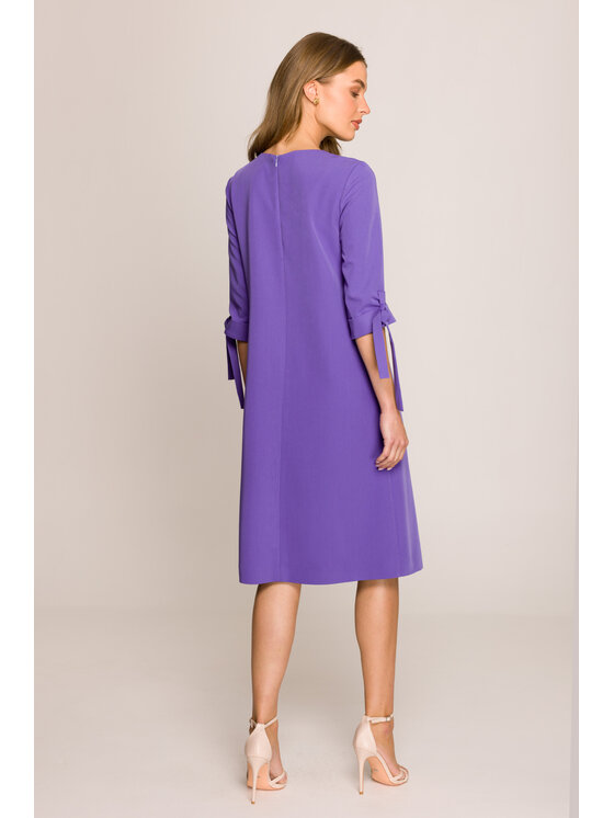 Stylove Stylove Večerní šaty S393 Fialová Premium Fit