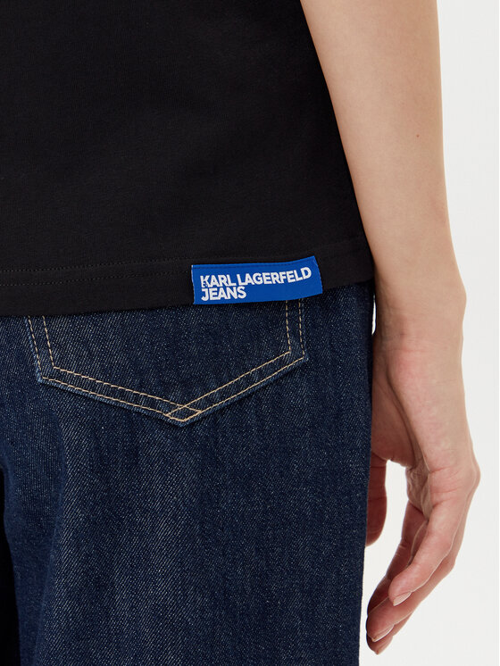Karl Lagerfeld Jeans Karl Lagerfeld Jeans T-shirt A1W17005 Crna Relaxed Fit