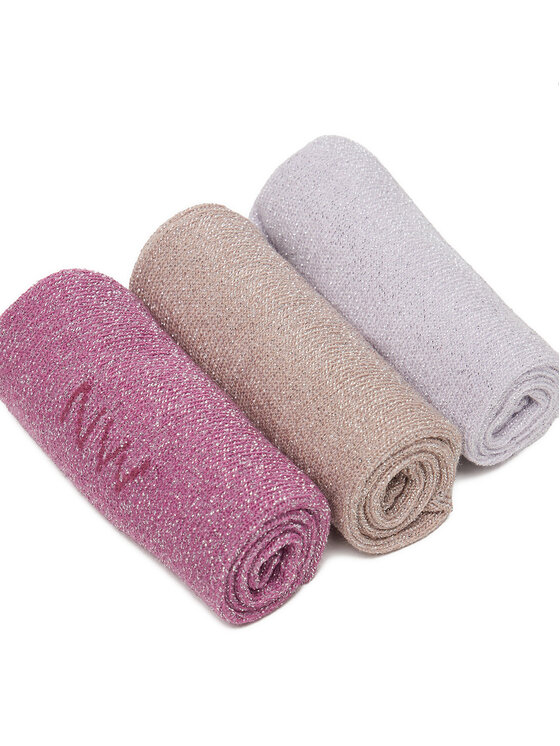 Nine West Nine West Dlhé ponožky CEO_AS_NW_02_Z_AW25 (3 PACK) Ružová