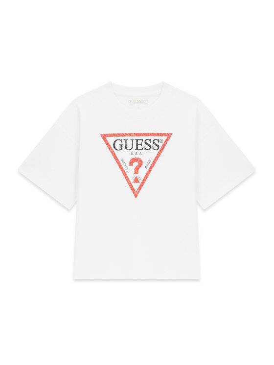 Guess Guess T-Shirt L6GI18 K8HM4 Bílá Relaxed Fit