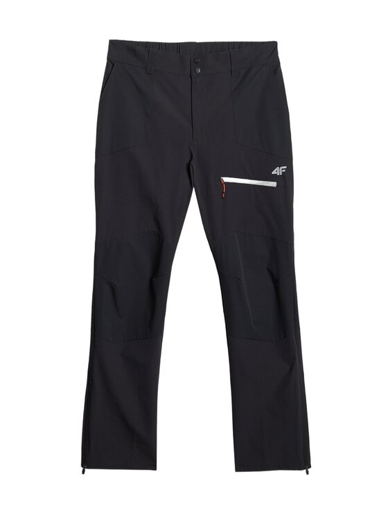 4F 4F Spodnie outdoor TREKKING Czarny Regular Fit