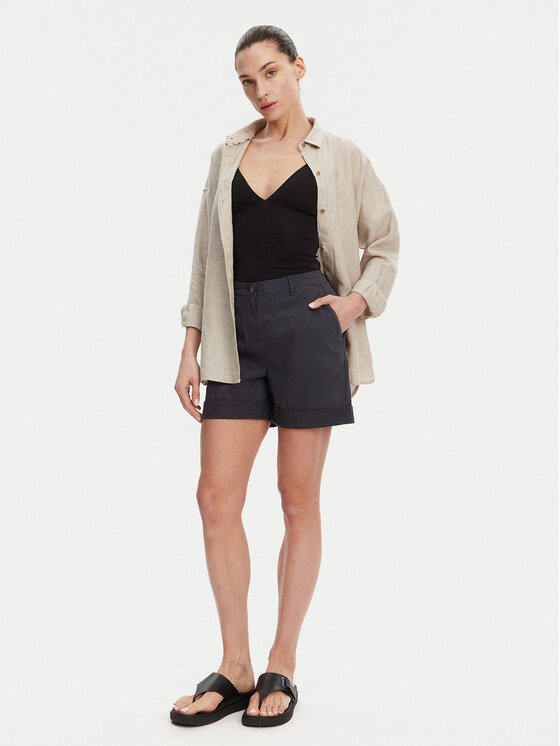 Barbour Barbour Bavlnené šortky LST0022NY73 Tmavomodrá Regular Fit