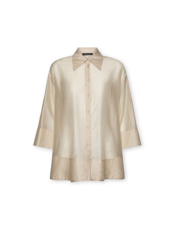 Elena Mirò Elena Mirò Koszula 5019Z000024N002 Kremowy Boxy Fit
