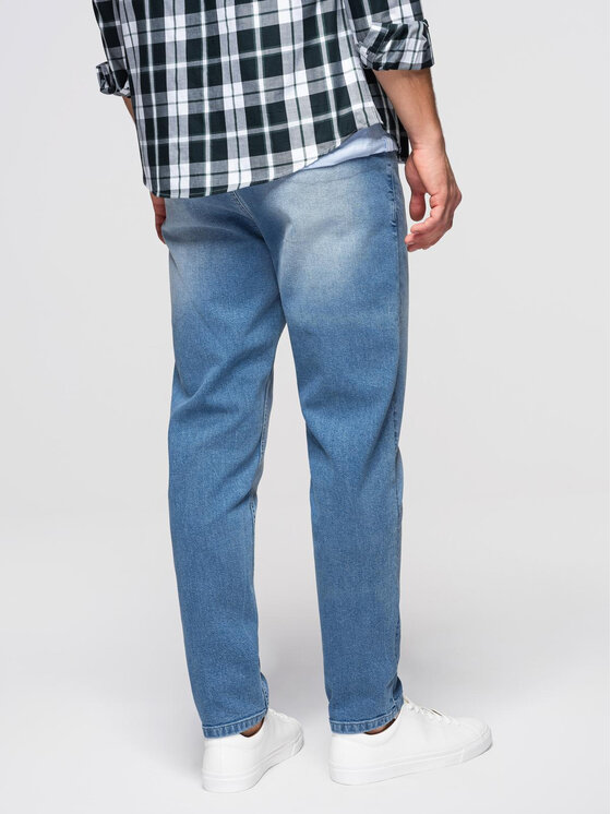 Ombre Ombre Jeansy OM-PADP-0253 Niebieski Regular Fit