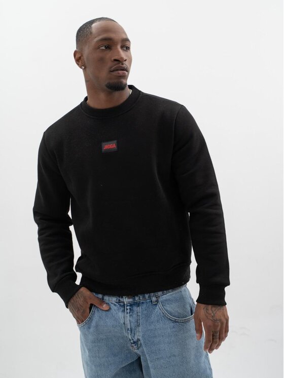 Bluza Jigga Wear, Rozmiar XL, Czarny, Bluza Bez Kaptura Męska Czarna Jigga Wear Badge XXL