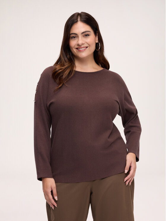 Fiorella Rubino Fiorella Rubino Maglione M355L008638N022 Marrone Regular Fit