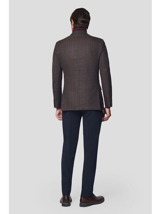 Lancerto Lancerto Marynarka Largo MA073224000003 Brązowy Slim Fit