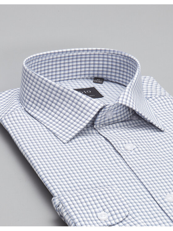 Borgio Borgio Koszula 00454 Granatowy Slim Fit