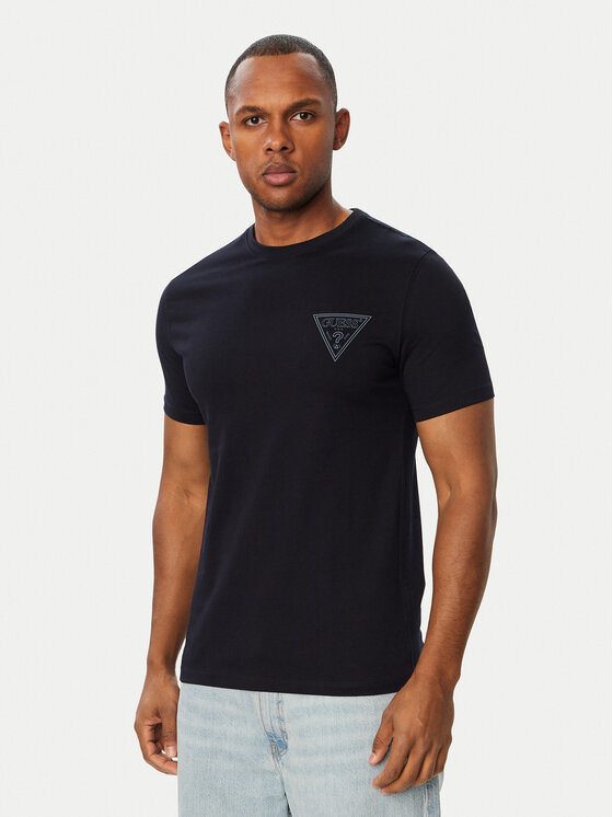 Guess Guess Тишърт M6BI49 K6186 Тъмносин Slim Fit